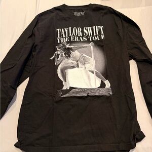 Taylor Swift TTPD Eras Tour Black Long Sleeve Tee